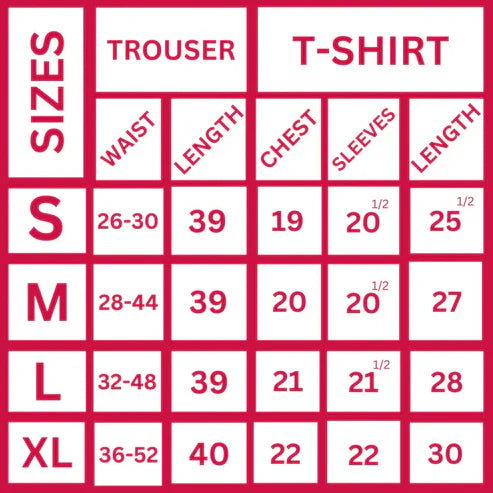Red fencede sunch with Cherry printed Full sleeves night suit