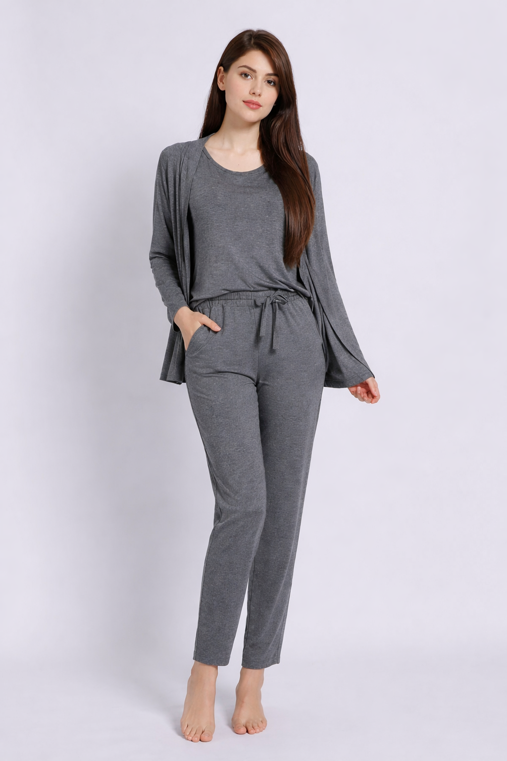 Women’s Elegant Grey 3-Piece Lounge Set