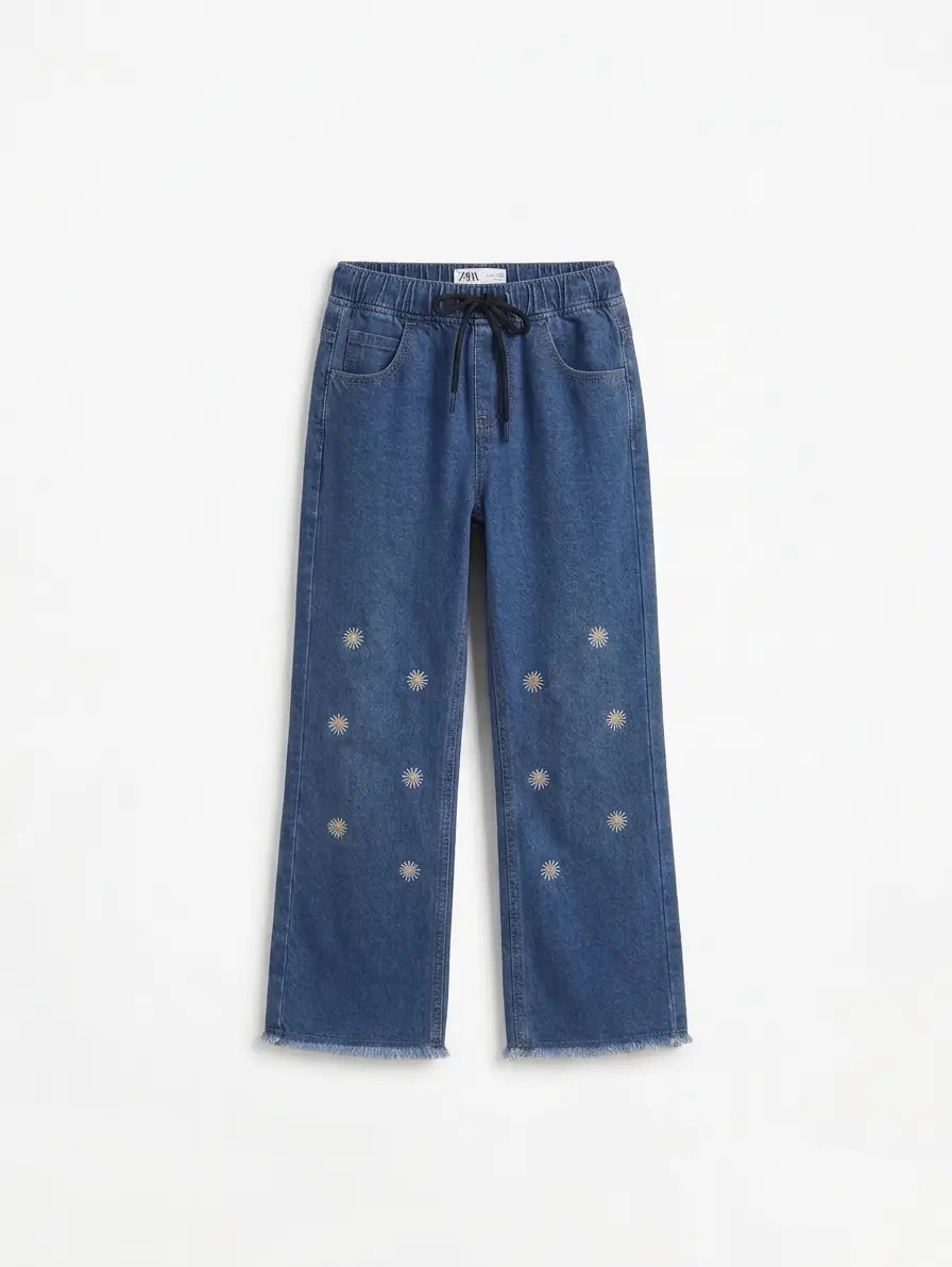 Girls Flapper Denim Pants (RB-54)