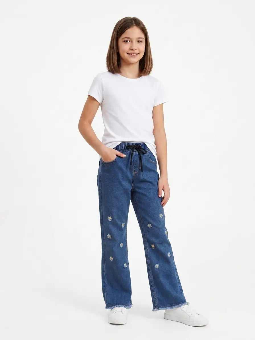 Girls Flapper Denim Pants (RB-54)