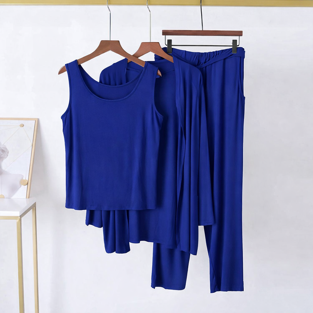 Women’s Elegant Royal Blue 3-Piece Lounge Set