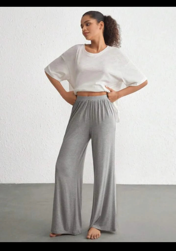 Pack of 3 Women's Loose Plain Plazo Pajamas – Comfortable Everyday Wear