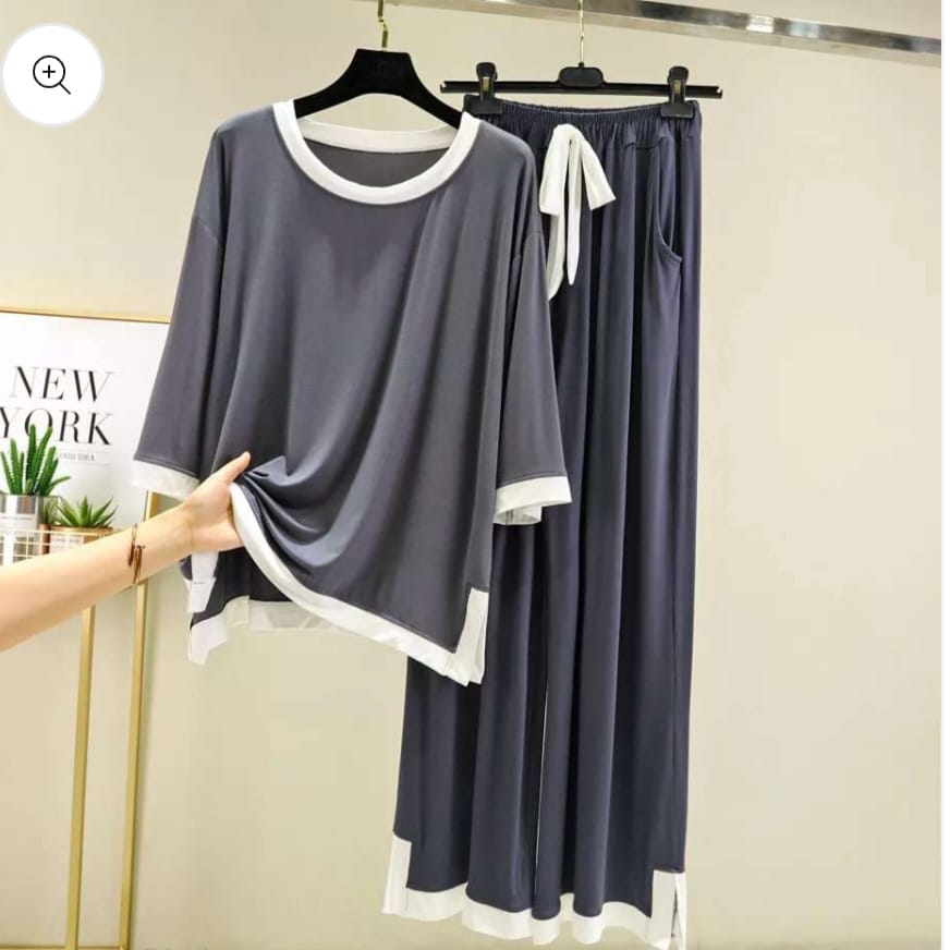 GREY Round Neck Flapper Style