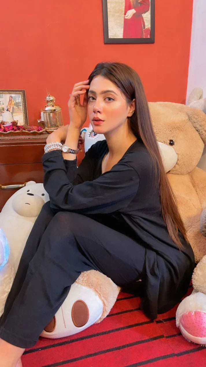 Women’s Elegant Black 3-Piece Lounge Set