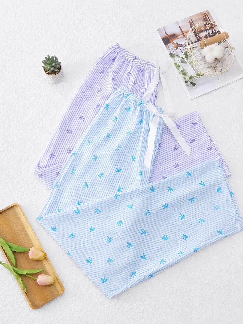 Pack of 2 Small Bow Printed Plazzo Sets For Her