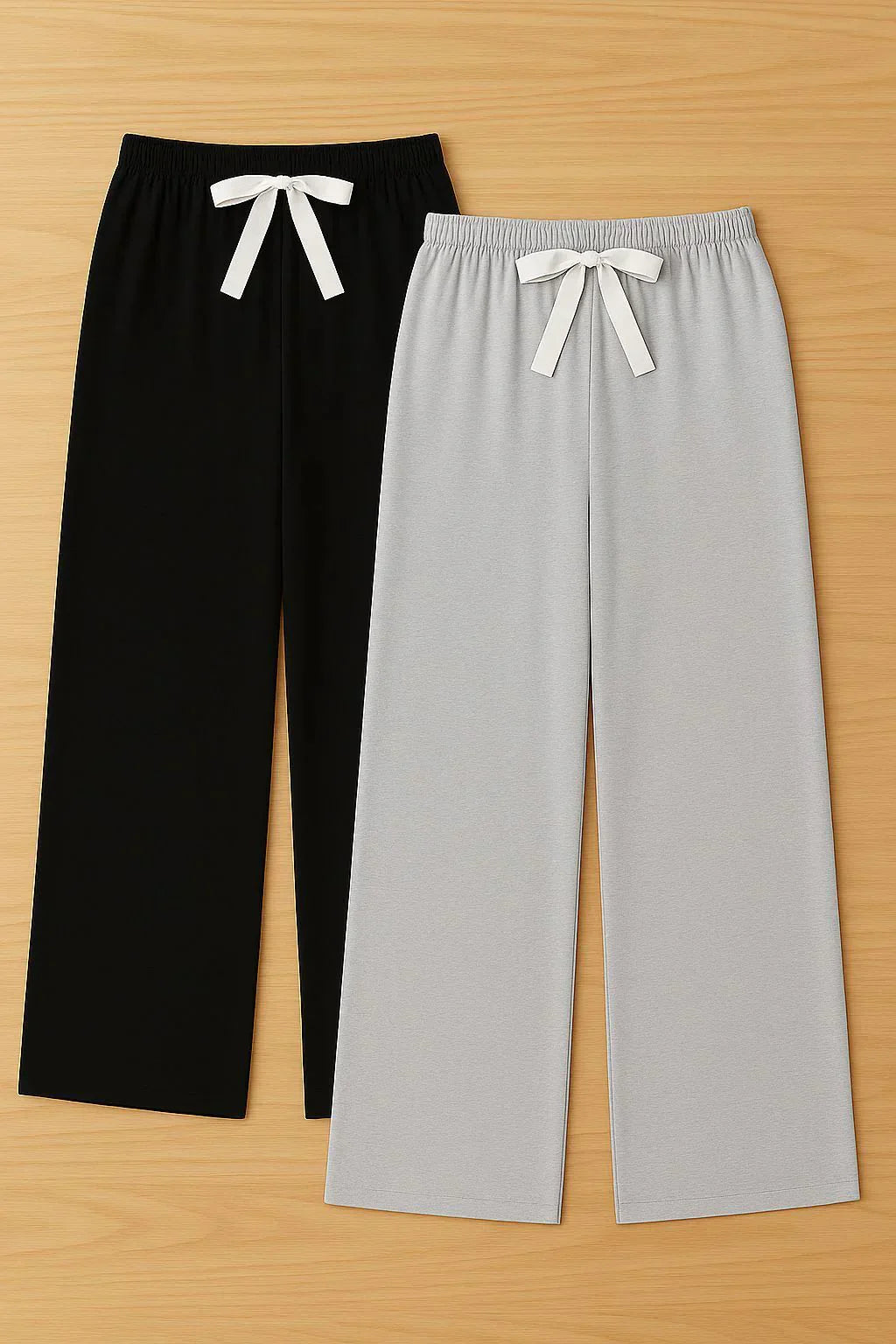 Pack Of 2 Plain  Plazo Pajama – Comfortable Everyday Wear