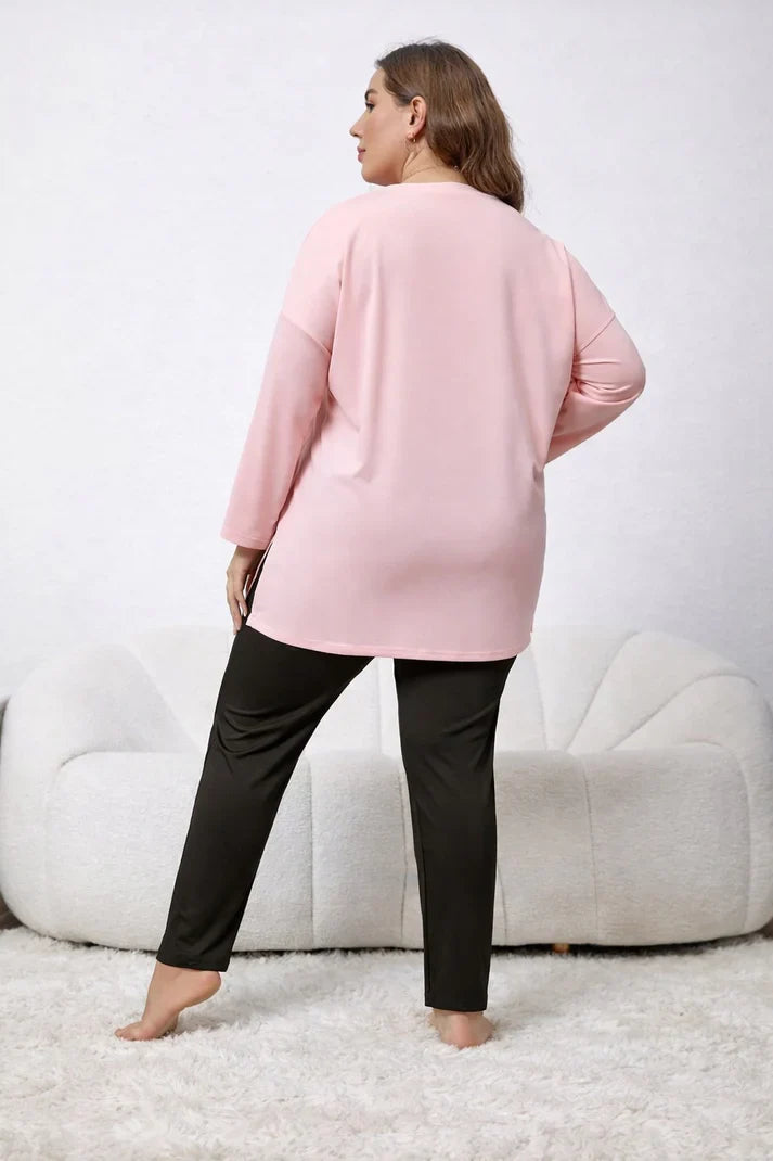 Pink Dreams long Shirt with black trouser