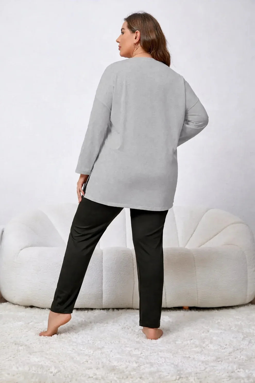 Grey Dreams long Shirt with black trouser