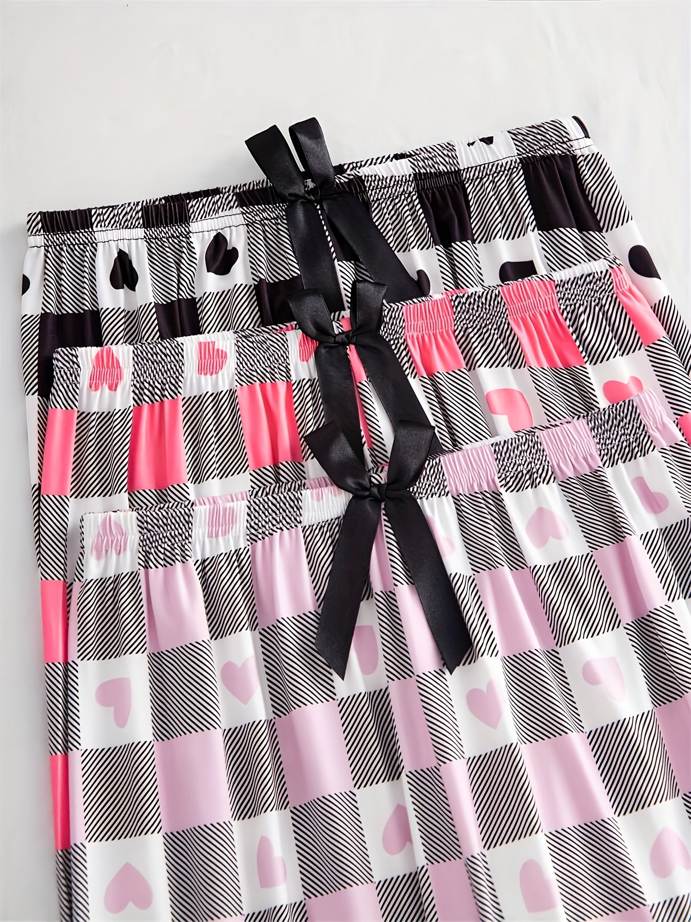 New Pack of 3 Checkered Hearts Printed Plazo For Her