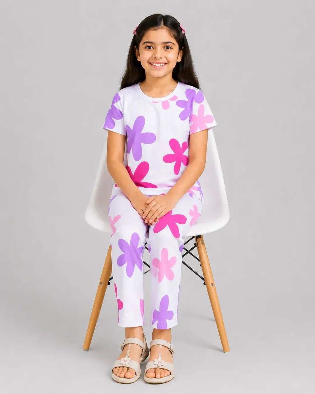 White Flora Fun Pajama Set