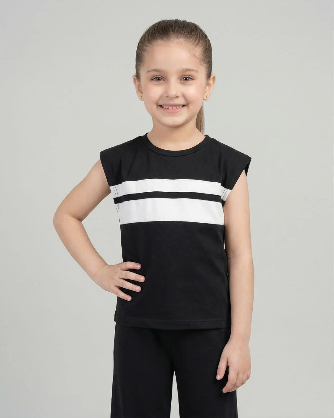 Girl Luxe Pajama Set - Black