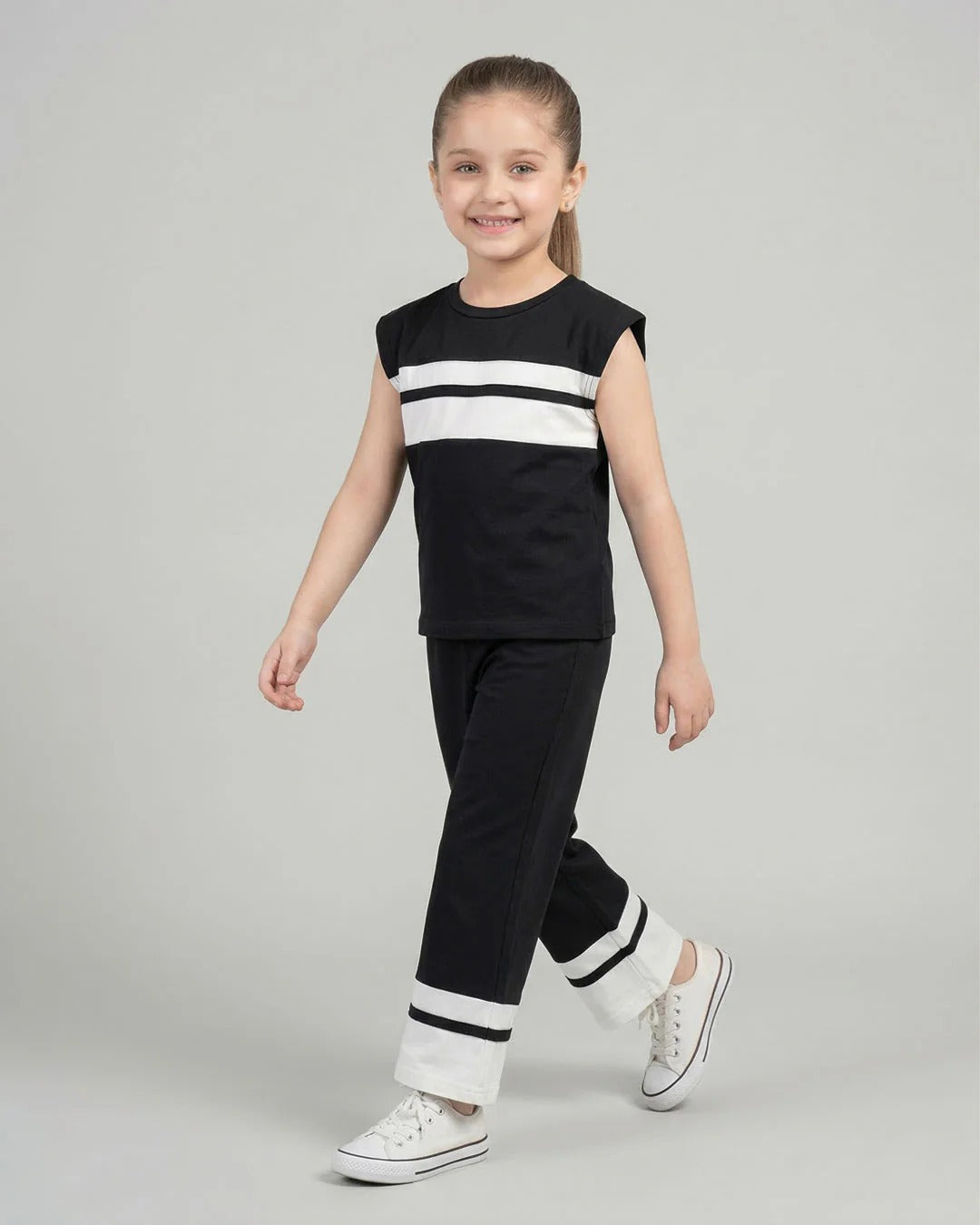 Girl Luxe Pajama Set - Black