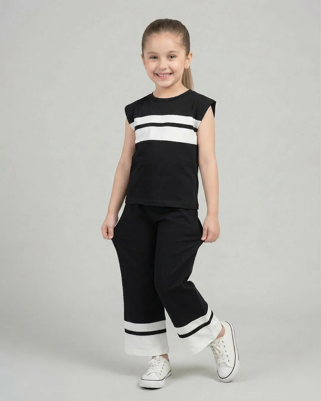 Girl Luxe Pajama Set - Black