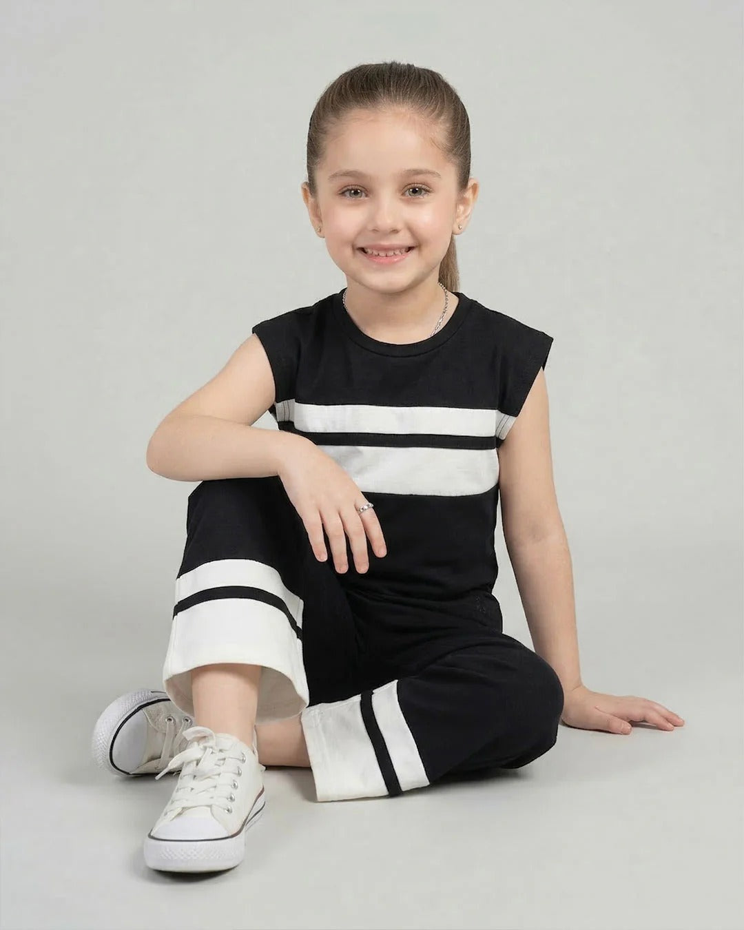 Girl Luxe Pajama Set - Black